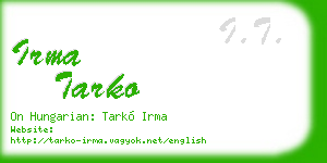 irma tarko business card